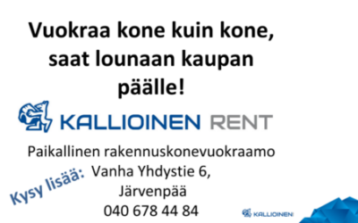 Järvenpäässä vuokraajille lounas kaupan päälle!